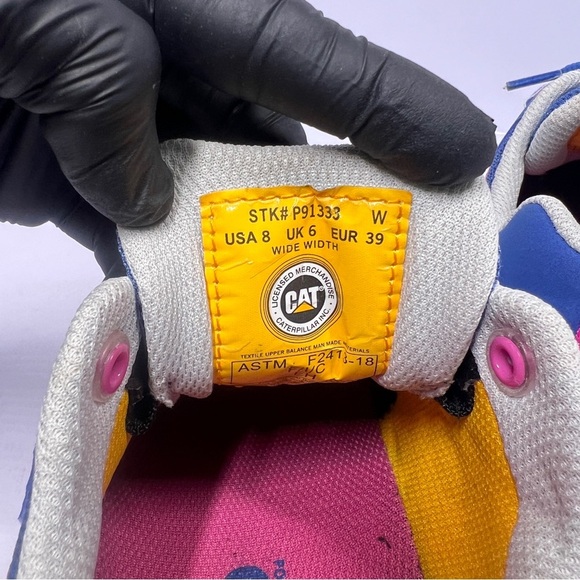 CAT  Composite Toe Blue/Pink Work Shoes. Women's 8W - Picture 7 of 10